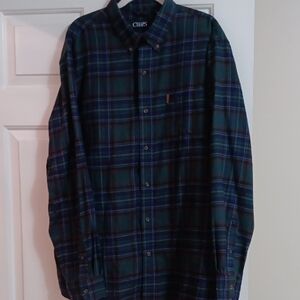 Chaps Men's Blue Plaid Shirt